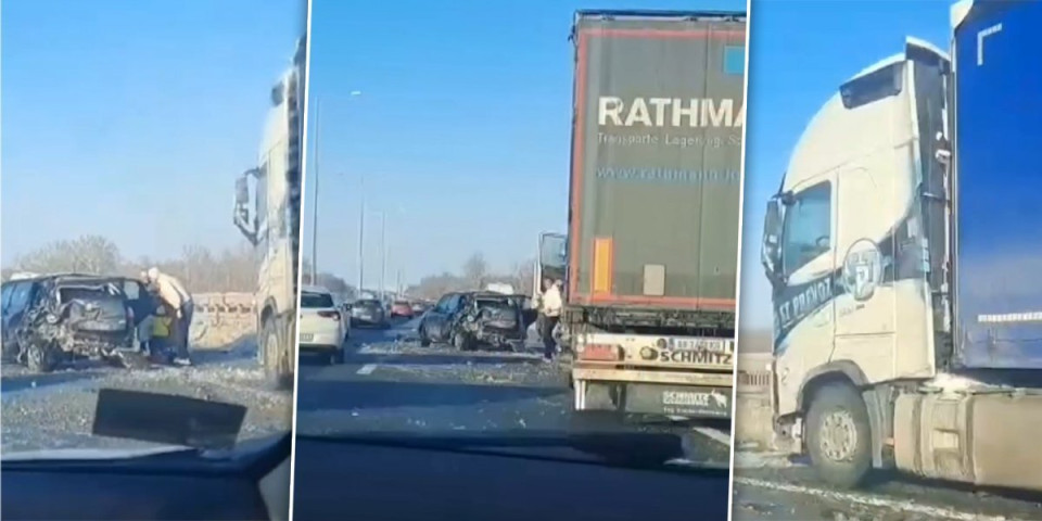Težak sudar automobila i kombija: Troje dece u bolnici, među njima i beba (VIDEO)