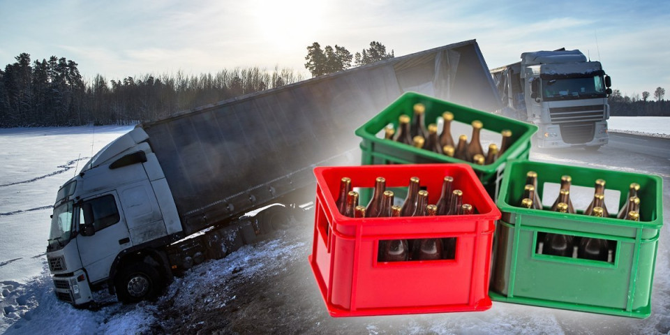 Srbija pati zbog prevrnutog kamiona: Iza svega stoji pivo - Građani se pitaju samo jedno (FOTO)