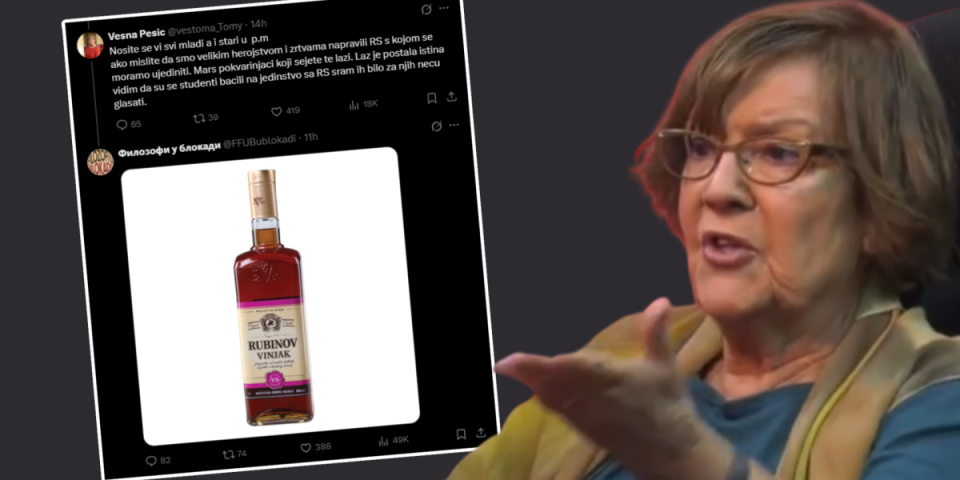 Vinjak za gospođu! Blokaderi oči povadiše: Vesna Pešić dobila šok odgovor