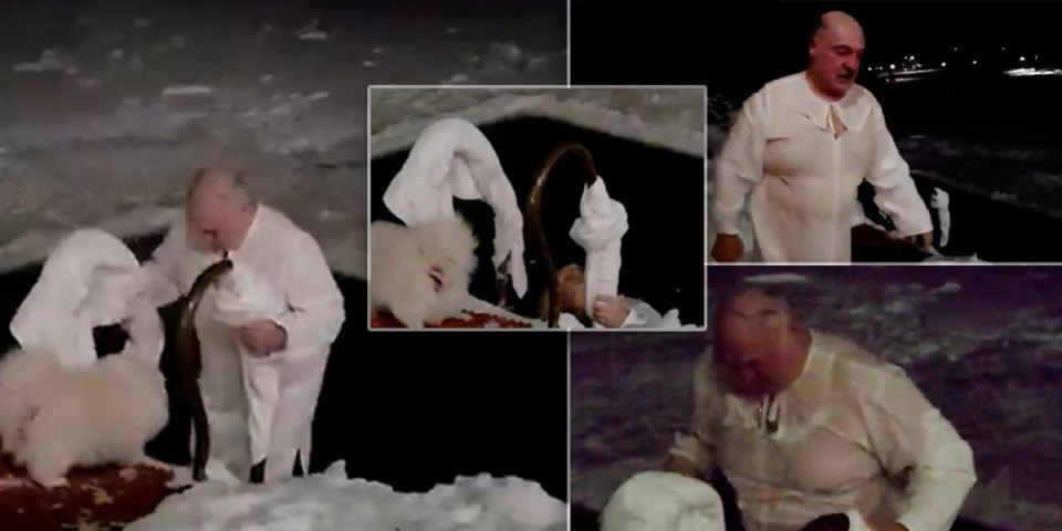 Bog se javi! Lukašenko se pokazao: Ispoštovao tradiciju na -15 - Snimak dokazuje hrabrost (VIDEO)
