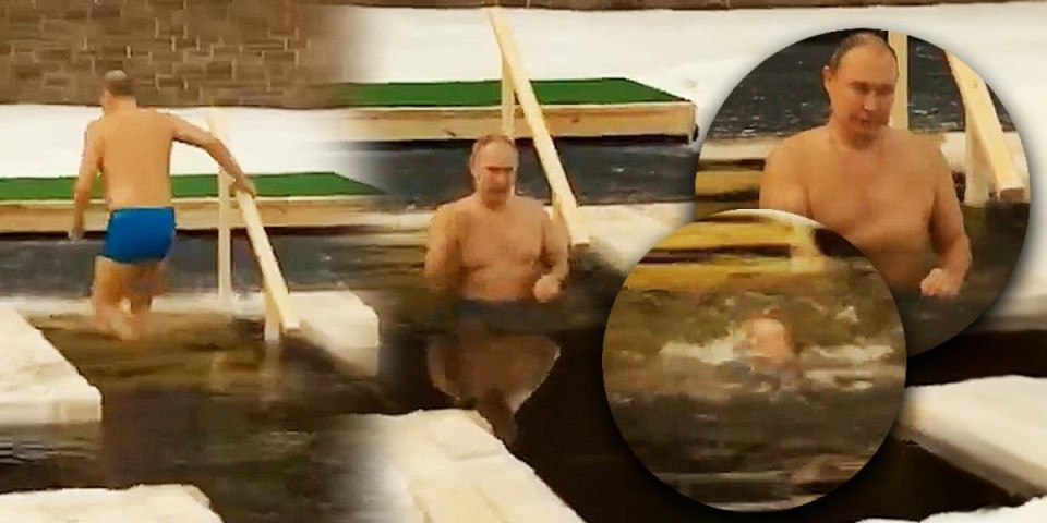 Nema zime za Putina! Pogledajte kako predsednik Rusije obeležava Bogojavljenje: Zaronio u hladnu vodu dok se sve ledi (VIDEO)