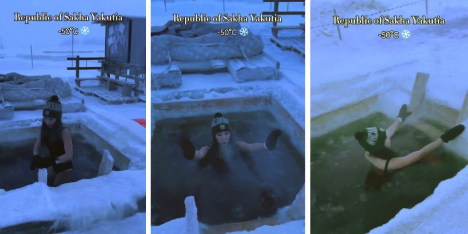 Alal vera, sestro! Snimak iz Rusije šokirao: Pogledajte, šta žena radi na - 50 stepeni (VIDEO)