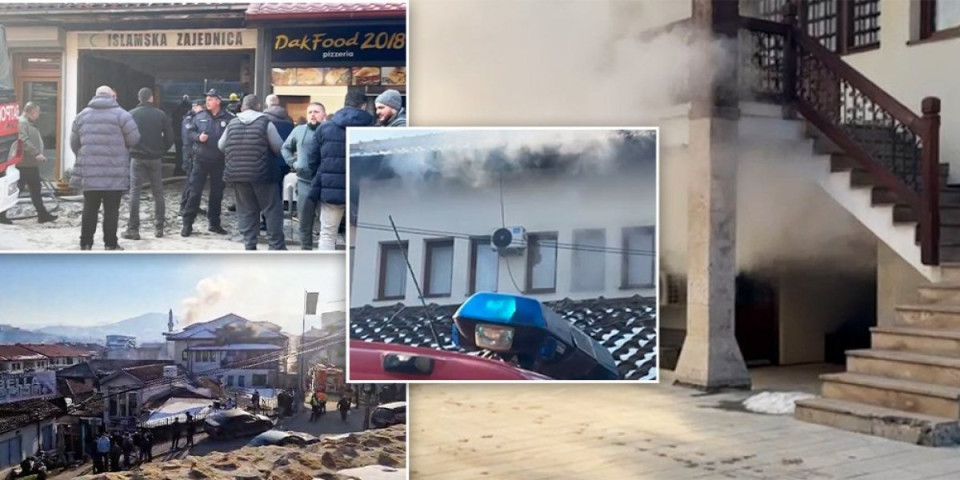 Drama u Novom Pazaru: Gori zgrada Islamske zajednice u Srbiji (VIDEO)