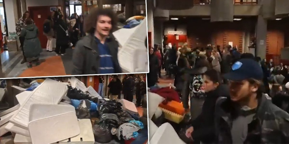 Skandal u Novom Sadu: Pogledajte šta pedesetak separatista radi na Filozofskom fakultetu - opet prave svinjac