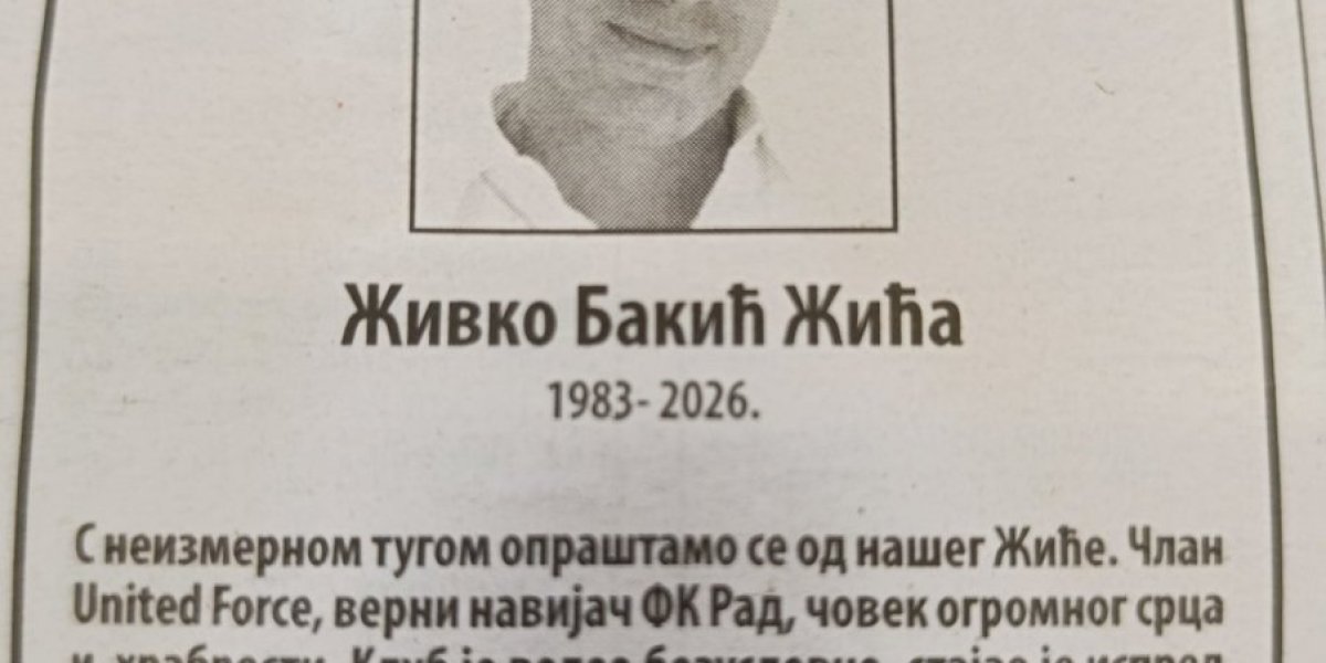 čitulja Živku Bakiću