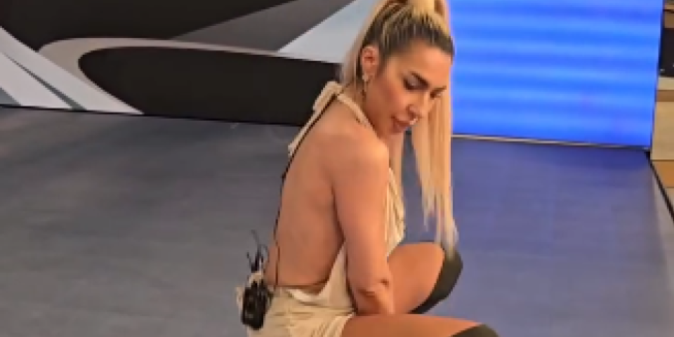 Mamba ples Jovane Jeremić u nikad kraćoj haljini: Bradavice štrče, a ona uvija (VIDEO)