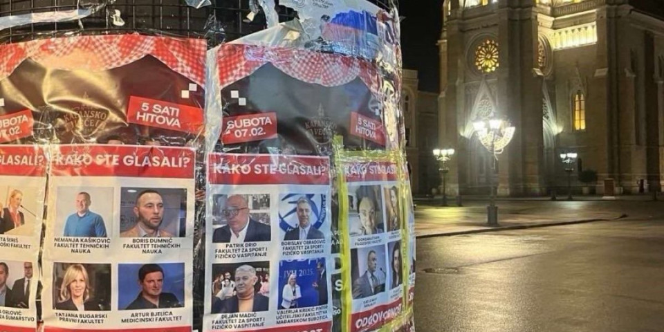 Oblepili plakate u Novom Sadu: Evo kako blokaderi doživljavaju slobodu govora (FOTO)