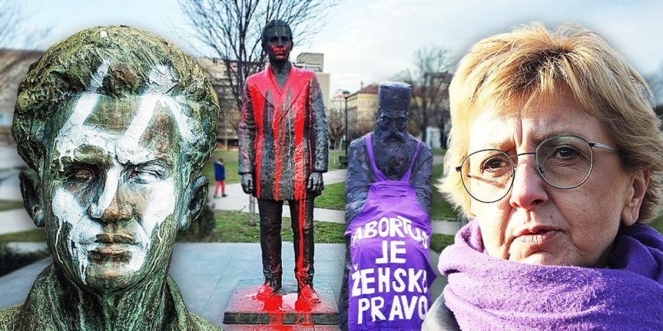 Vrhunac antipolitike: Ona je uvela bizarnu blokadersku praksu skrnavljenja spomenika (FOTO)