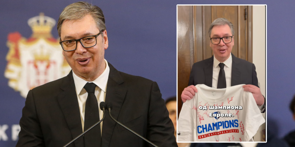 (VIDEO) Šampionski poklon za predsednika: Vučić otkrio šta je dobio od vaterpolista