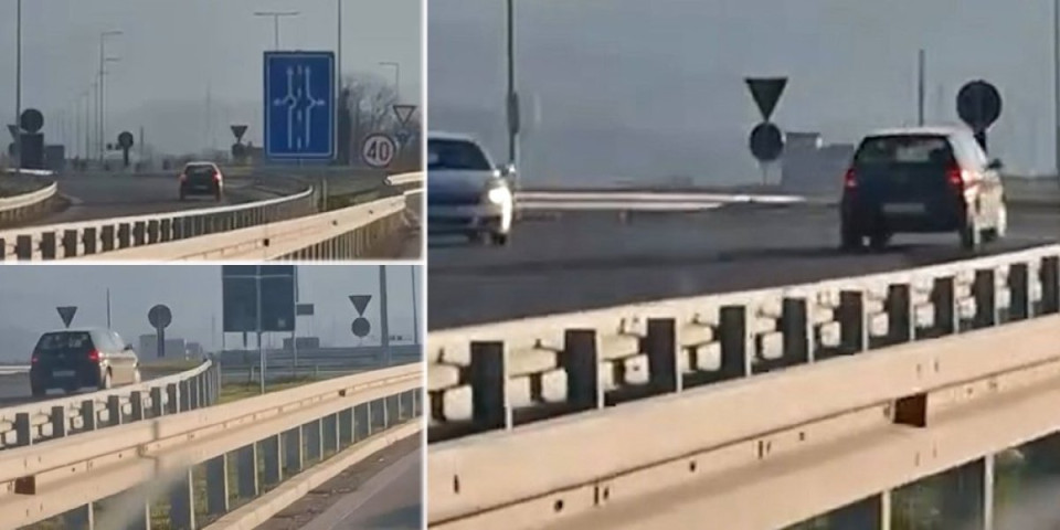 Šta to radiš, čoveče: Neverovatan prizor na brzom putu Loznica-Šabac (VIDEO)