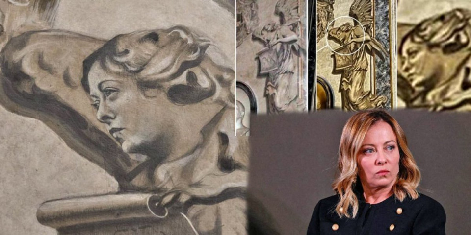 Šok u Rimu! Anđeo u crkvi dobio lice Đorđe Meloni - Vernici zanemeli, stručnjaci bez odgovora! (FOTO)