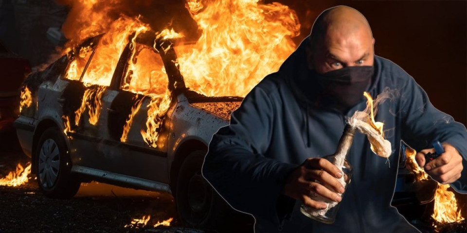 Drama u Novom Sadu: Muškarac bacio Molotovljev koktel na automobil