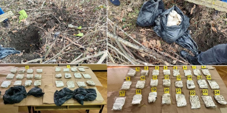 Ozbiljan udar na narko-kartel: U Pančevu pronađena velika količina zakopane droge (FOTO)