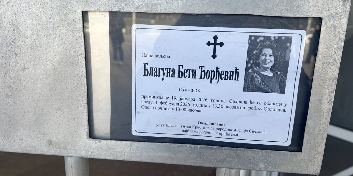 Čitulja Beti Đorđević