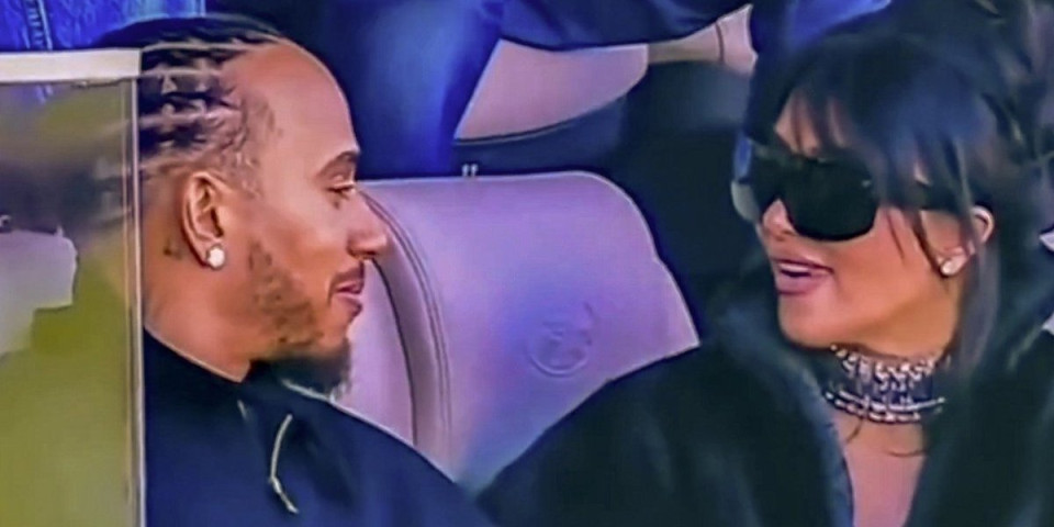 Luis Hamilton prvi put pred kamerama poljubio Kim Kardašijan (VIDEO)