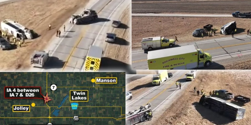 Jeziva nesreća - Autobus sa sportistima se prevrnuo, ima mrtvih! Scene na putu su užasne (VIDEO)