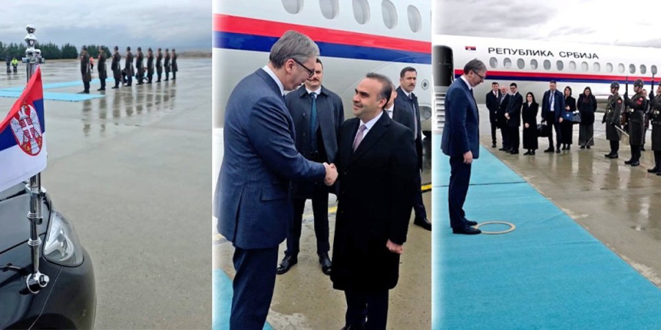 Specijalan doček u Ankari! Vučića na aerodromu sačekao turski ministar Mehmet Fatih Kadzir (VIDEO)