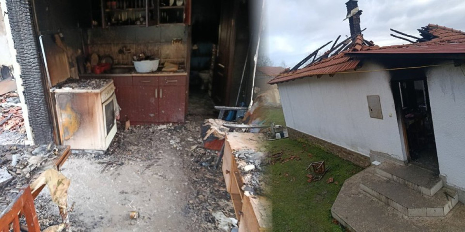Porodica Milojević ostala bez ičega! Požar im progutao kuću, živu glavu jedva sačuvali