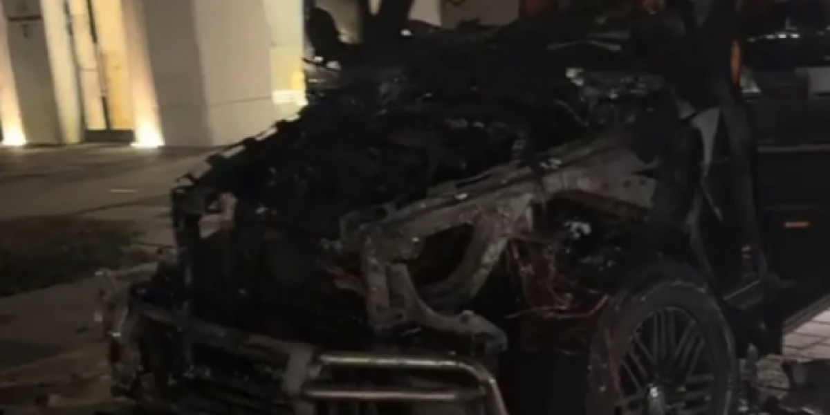 Zapaljen automobil Bake Praseta