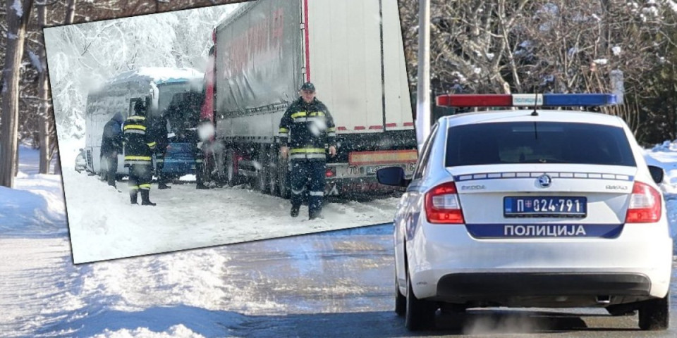 Udes na putu Užice - Bajina Bašta: Sudarili se šleper i autobus
