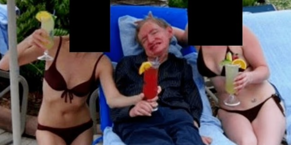 Čuveni fizičar u "sendivču" sa Epstinovim devojkama: Prizor pokrenuo lavinu na mrežama