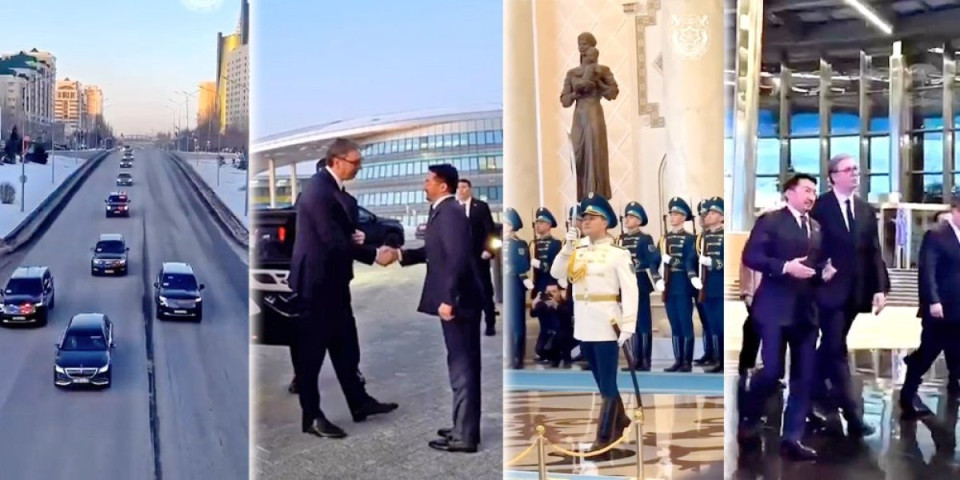 (VIDEO) Ovo nema ni u holivudskim akcionim filmovima: Avioni, specijalne jedinice i velike počasti - ovako je Vučić dočekan u Kazahstanu