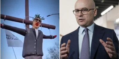 Objava predsednika SNS Miloša Vučevića na Instagramu izazvala je snažne reakcije javnosti nakon skandalozne scene sa današnjeg protesta u Nišu, gde su blokaderi na krst razapeli lutku sa likom predsednika Aleksandra Vučića.
