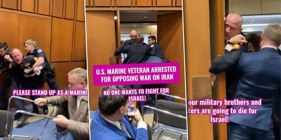 (VIDEO) Bruka! Veteranu SAD slomili ruke zbog Izraela: Haos u Senatu, policija bez milosti prema herojima Amerike