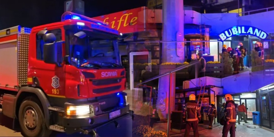 Požar kod stadiona "Karađorđe" u Novom Sadu: Sve vrvi od hitnih službi (VIDEO)