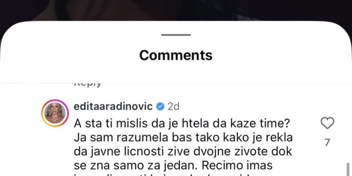 Komentari Edite Aradinović