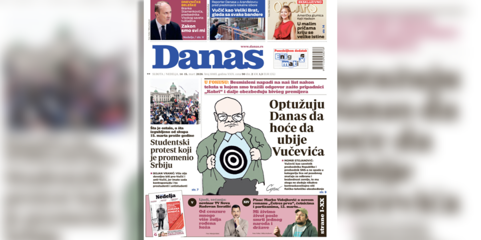 Inverzno-perverzno! Danas je probio dno: Posle jezive naslovne strane, objavljena još jezivija