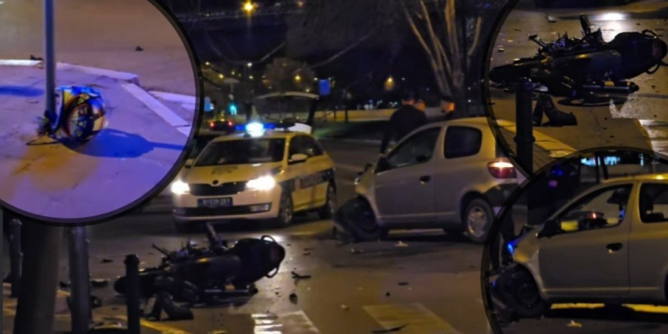 Tinejdžeri teško povređeni: Jeziv sudar motora i automobila u Novom Sadu (VIDEO)