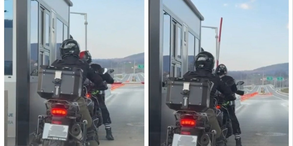 (VIDEO) Pobegoše, tablice sakriše: To su ti "hrabri" bajkeri blokaderi