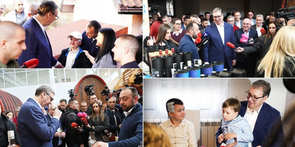 "Andrija, ti si mi najvažniji na svetu danas": Vučića ugostila porodica Knežević u Bajinoj Bašti (FOTO/VIDEO)