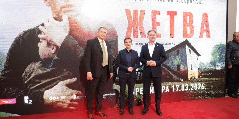 Da se ne zaboravi - šiptarski zločin nad Srbima bez kazne: Selaković i Brnabić na premijeri filma "Žetva" (FOTO/VIDEO)