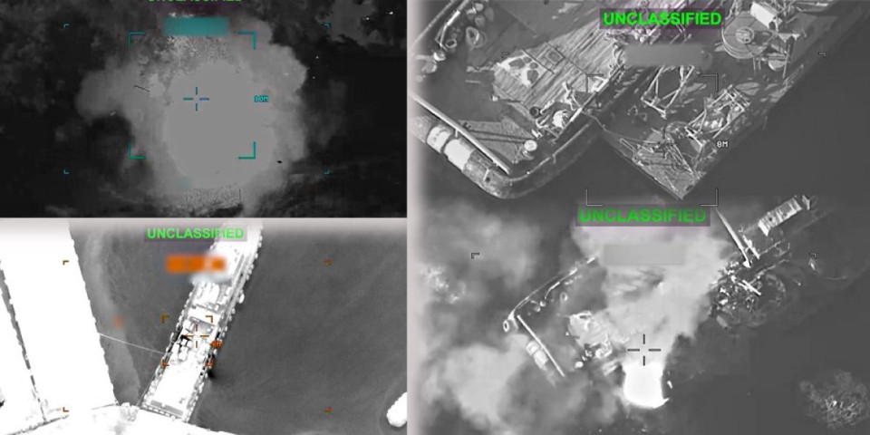 Krkljanac u Ormuzu: Centralna komanda SAD objavila snimak spaljivanja iranskih pomorskih ciljeva (FOTO/VIDEO)