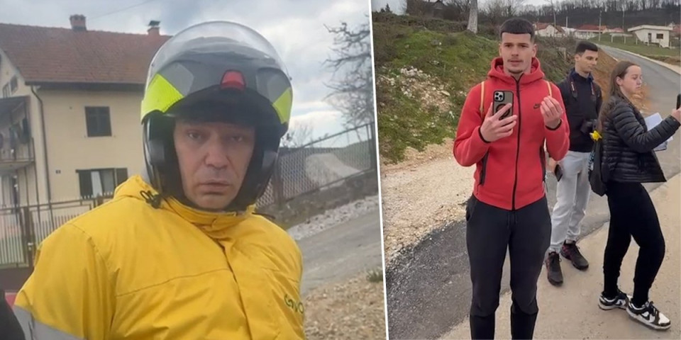 Haos u Lučanima: Šta to rade blokaderi - jedan se maskirao u Glovo dostavljača, a onda su pobesneli (VIDEO)