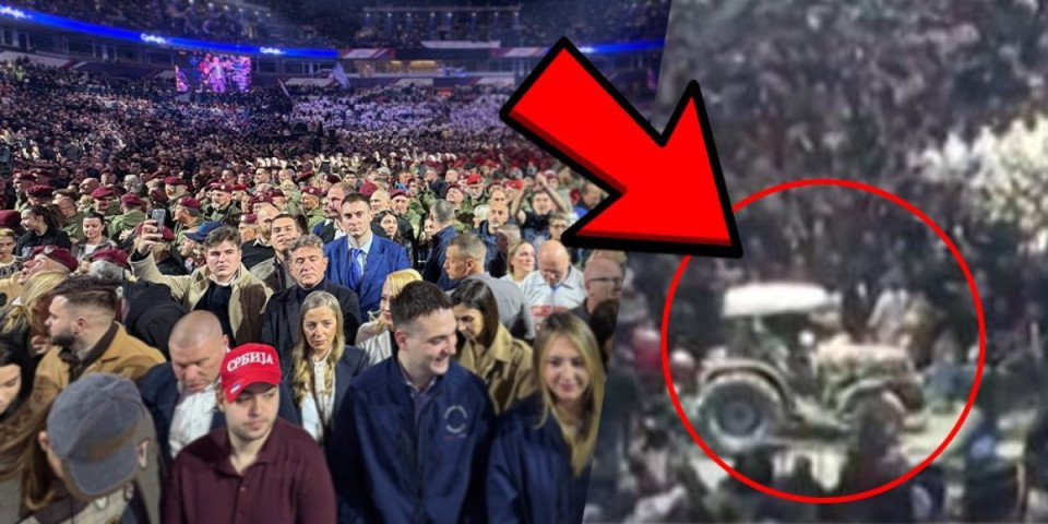 Ovaj detalj u Beogradskoj areni ima veliku simboliku: Traktor snimljen u masi od 30.000 ljudi