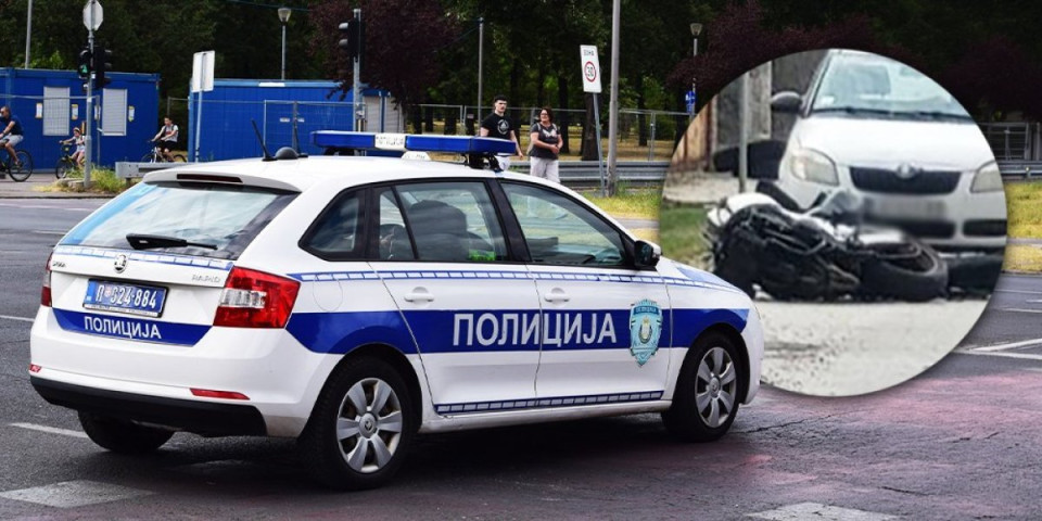 Haos kod Požege: Auto oborio motor, delovi rasuti po kolovozu (FOTO)