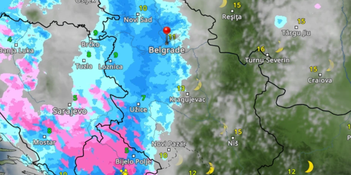 Vreme oko 19 časova