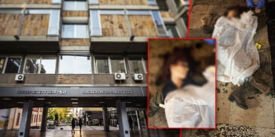 (UZNEMIRUJUĆI SADRŽAJ) Leži u lokvi krvi! Snimci i fotografije devojke koja je skočila sa petog sprata Filozofskog fakulteta