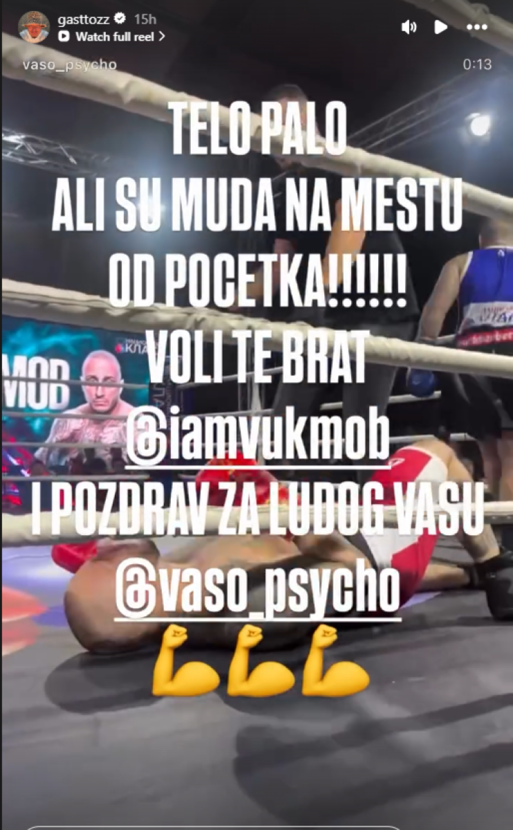 "Telo palo, ali mu*a su na mestu": Gastoz se oglasio nakon poraza Vuka Moba u meču sa MMA borcem