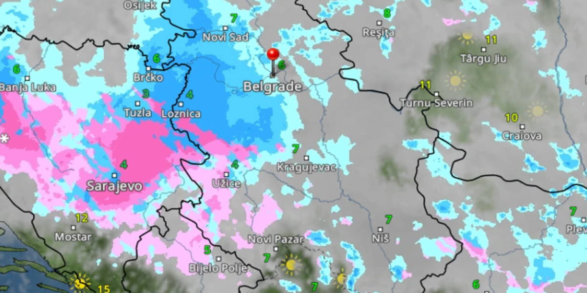 Vreme oko 11 časova