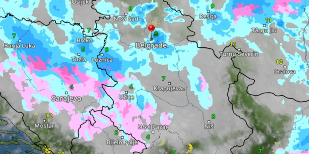 Vreme oko 19 časova