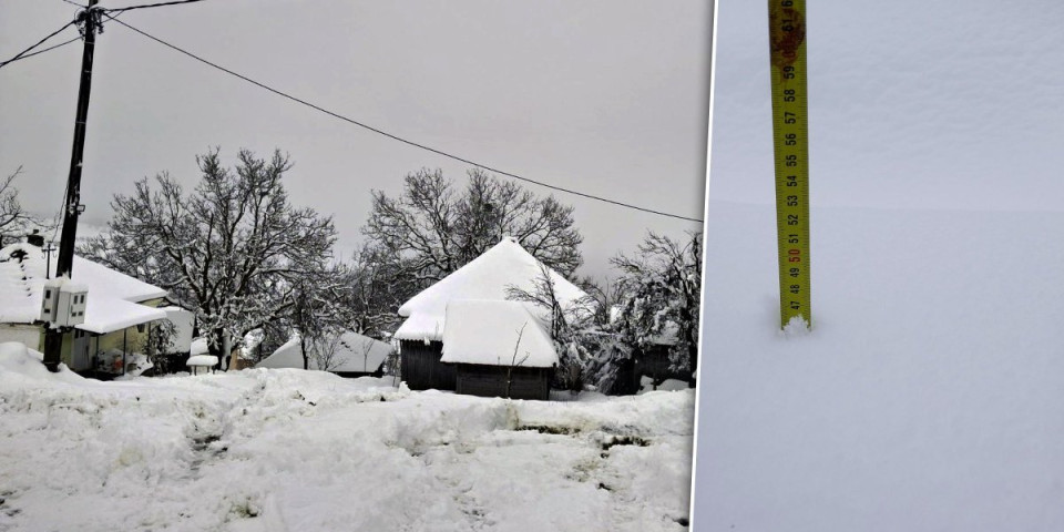 Ovde je napadalo pola metra snega: Iz kuće se ne izlazi