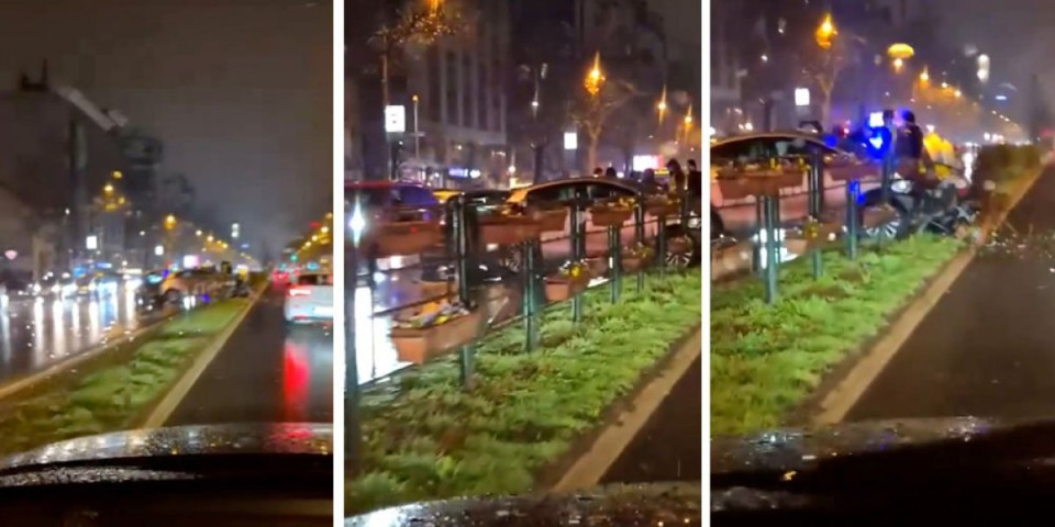 Automobilom probio zaštitnu ogradu: Jeziva saobraćajka u Novom Sadu (VIDEO)