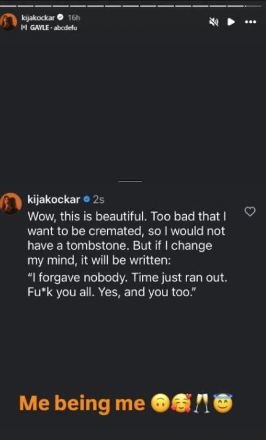 Kija Kockar želi da bude kremirana: Šokirala pratioce poslednjom objavom (FOTO)