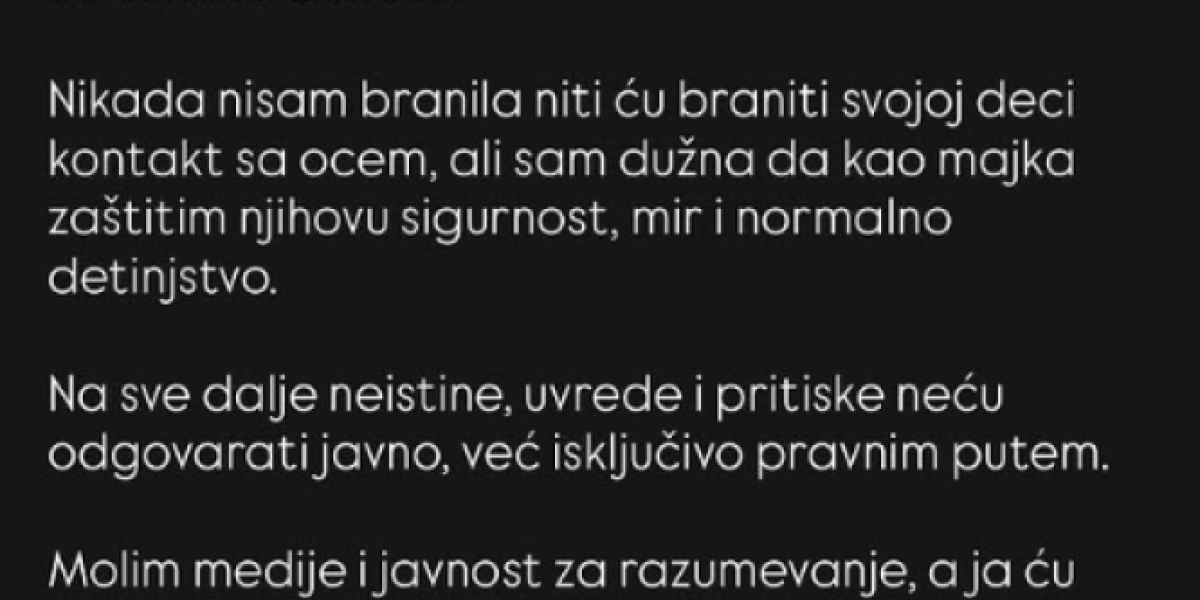 Objava Kristine Spalević