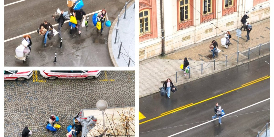 Seoba blokadera! Krenula bežanija iz Rektorata, šok scene iz centra Beograda (FOTO, VIDEO)