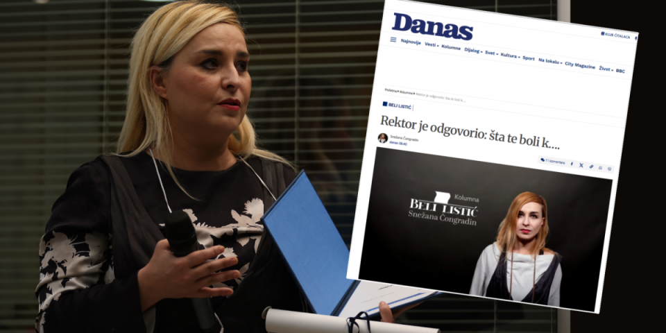Ovi su elita? Snežana Čongradin oduševljane prostaklukom: Rektor je rekao - šta te boli k....